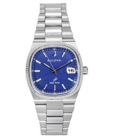 Bulova Classic Super Seville 262kHz Precisionist Stainless Steel Blue Dial Quartz 96B440 Men's Watch