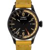 Iron Annie Flight Control Dual Time Leather Strap Black Dial Quartz 51482 Men's Watch