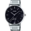 Casio Standard Analog Stainless Steel Marble Inspired Black Dial Quartz MTP-VT01DM-1A Men's Watch