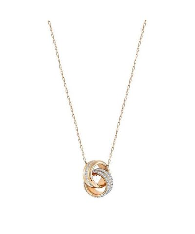 Swarovski Hyperbola Clear Crystals And Rose Gold Tone Plated Pendant 5240525 For Women