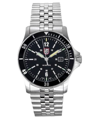 Luminox Sport Timer Stainless Steel Black Dial Quartz XS.0911 100M Mens Watch